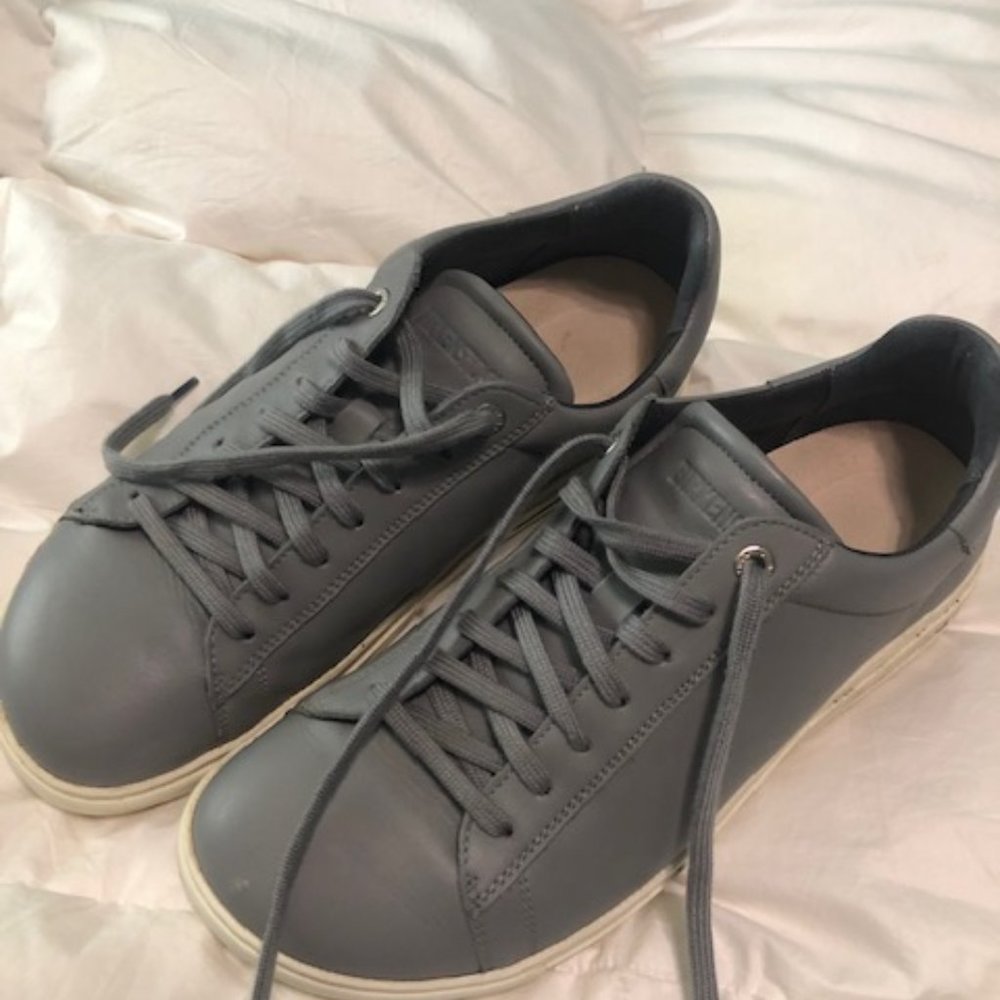 birkenstocks bend low grey leather size 41